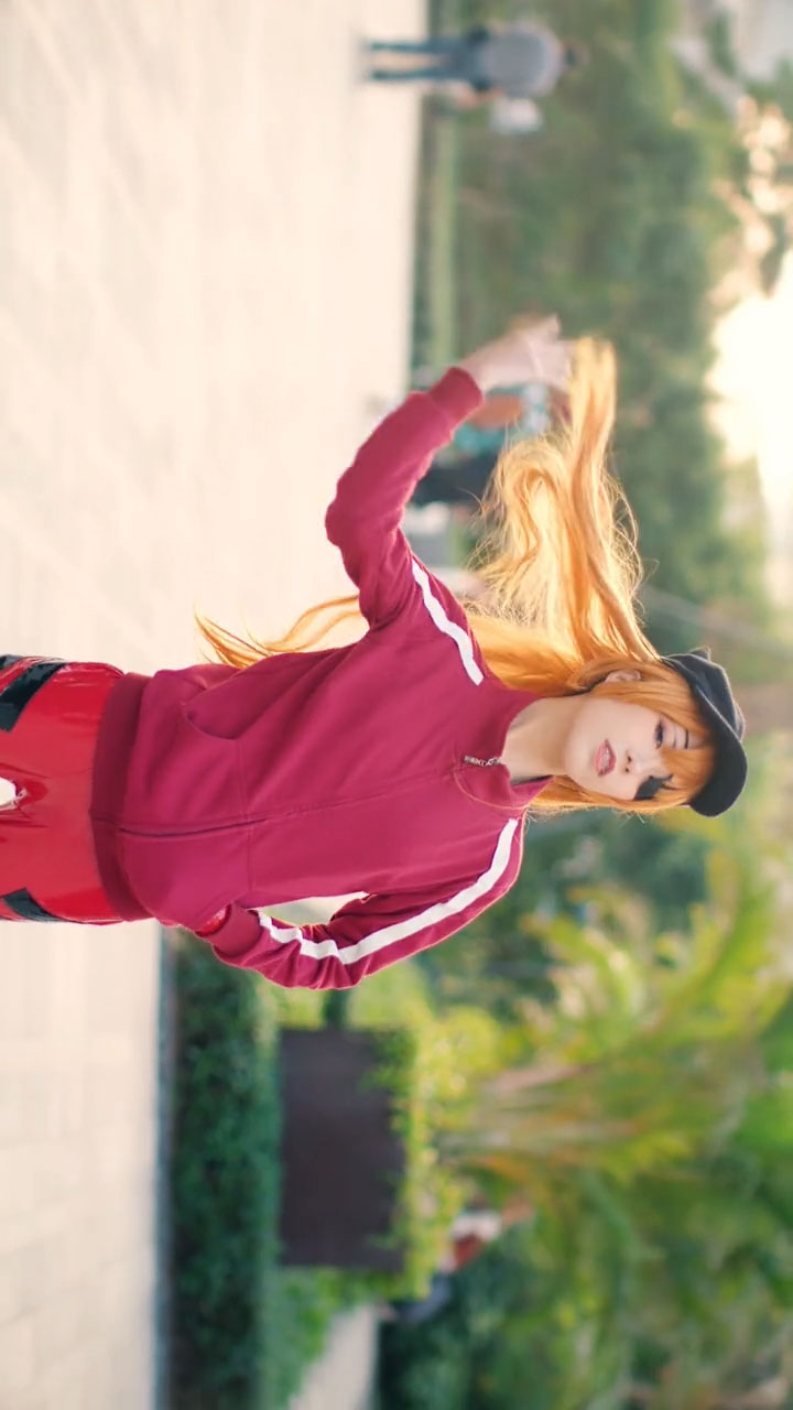 アニメ服「エヴァ」アスカ 赤 アニメ ポーツ服 コスプレ衣装 セット-5