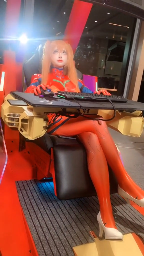 cosplay「EVA」惣流・アスカ・ラングレー 赤 ゲーム アニメ コスプレ服 セット-6