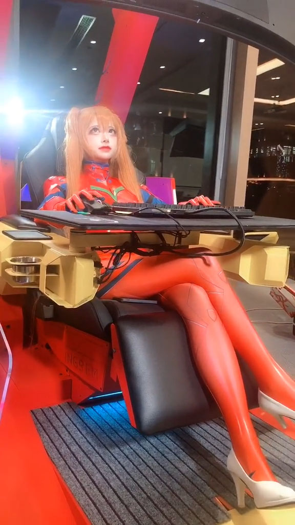 cosplay「EVA」惣流・アスカ・ラングレー 赤 ゲーム アニメ コスプレ服 セット-5