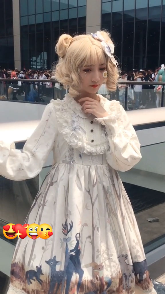 ロリータ服 Lolita ワンピース 長袖 コスプレ  レディース かわいい  エレガントな ロリータ服-5