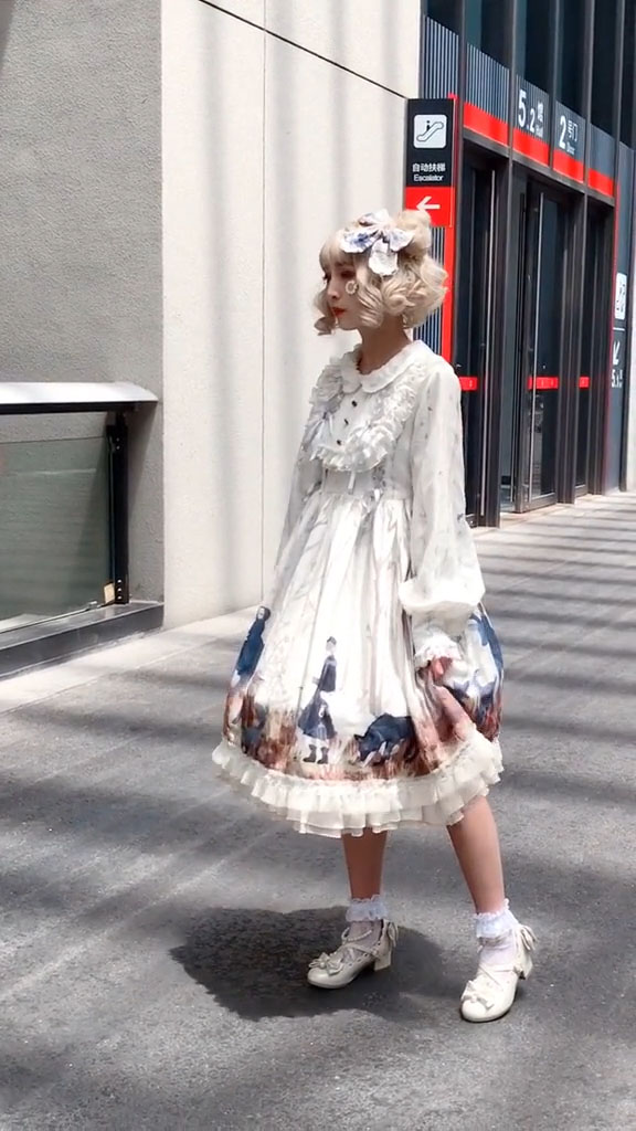 ロリータ服 Lolita ワンピース 長袖 コスプレ  レディース かわいい  エレガントな ロリータ服-2