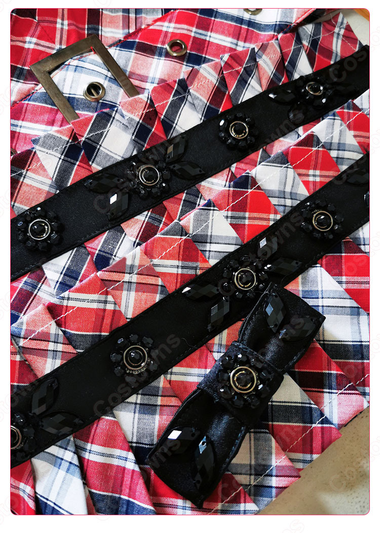 AKB48 「#好きなんだ」 MV衣装 演出服 ライブ衣装 コスプレ衣装 アイドル衣装 赤チェック柄-7