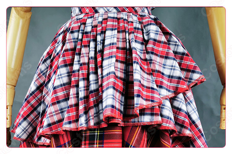 AKB48 「#好きなんだ」 MV衣装 演出服 ライブ衣装 コスプレ衣装 アイドル衣装 赤チェック柄-6