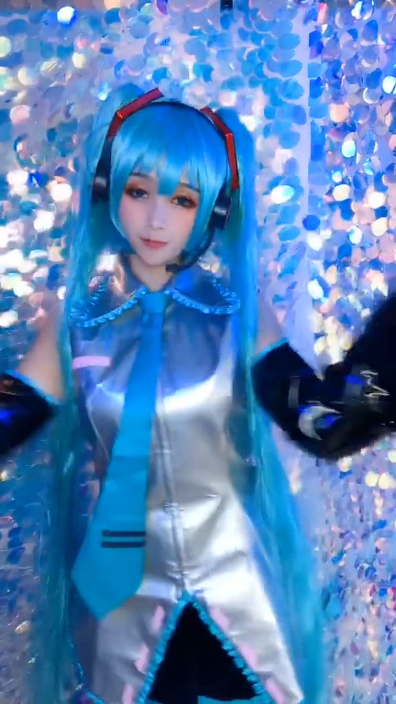 cospalay 初音 ミク  Hatsune Miku 人気 ドレス コスプレ衣装 セット-3