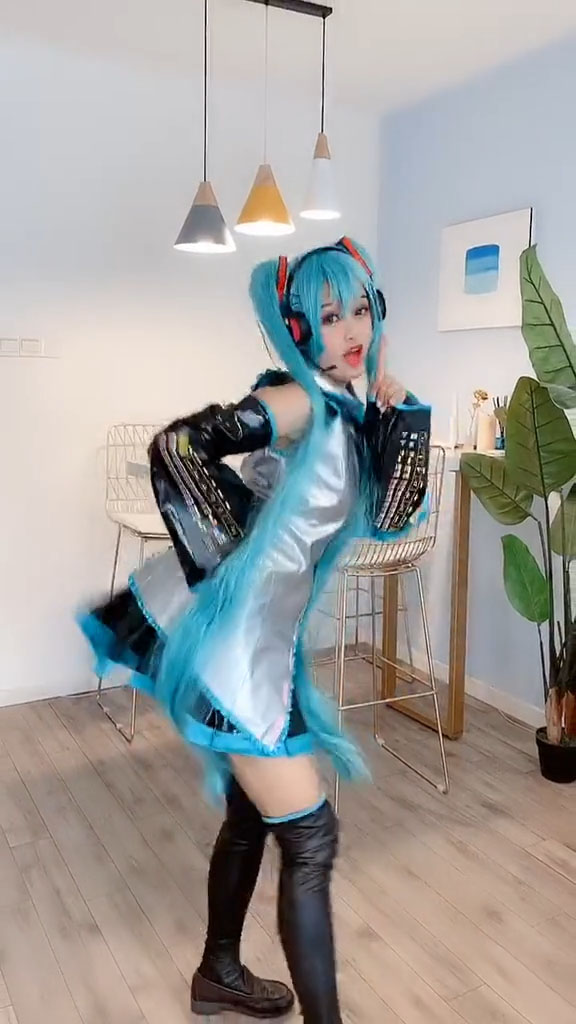 cospalay 初音 ミク  Hatsune Miku 人気 ドレス コスプレ衣装 セット-6