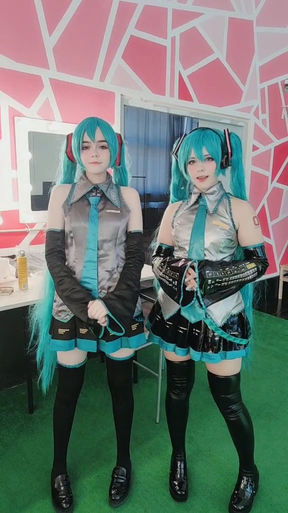 cospalay 初音 ミク  Hatsune Miku 人気 ドレス コスプレ衣装 セット-8