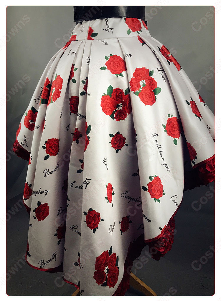 AKB48 「11月のアンクレット」 LIVE 渡辺麻友 演出服 ライブ衣装 コスプレ衣装 アイドル衣装 ステージ衣装 バラ柄衣装-7