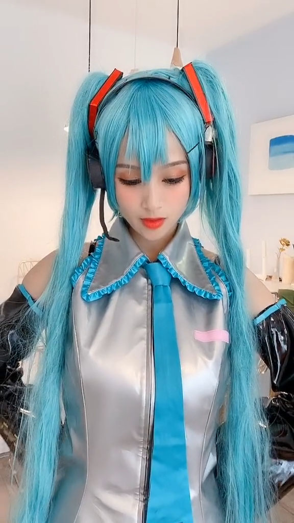 cospalay 初音 ミク  Hatsune Miku 人気 ドレス コスプレ衣装 セット-4