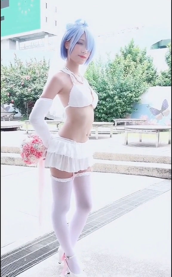 リゼロ コスプレ レム ラム 花嫁 ビキニ 水着コスチューム