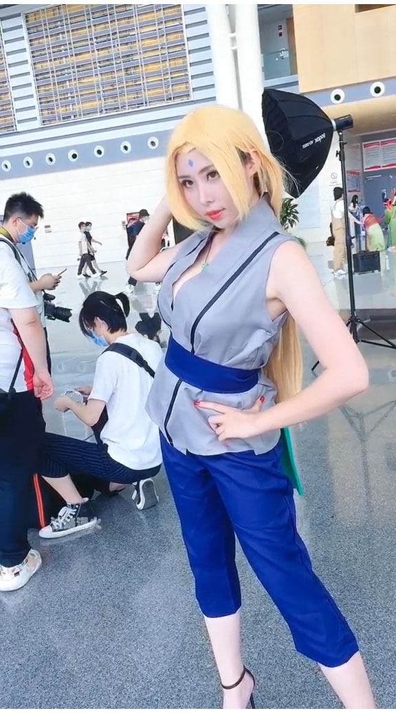 コスプレ ナルトNARUTO 綱手 せんじゅつなで 美女 忍者 cosplay服 コスプレ衣装-8