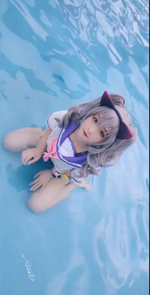コスプレ 水着『崩壊3rd』 Bronya Zaychik 可愛い セクシーな ゲーム コスプレ衣装 水着-4