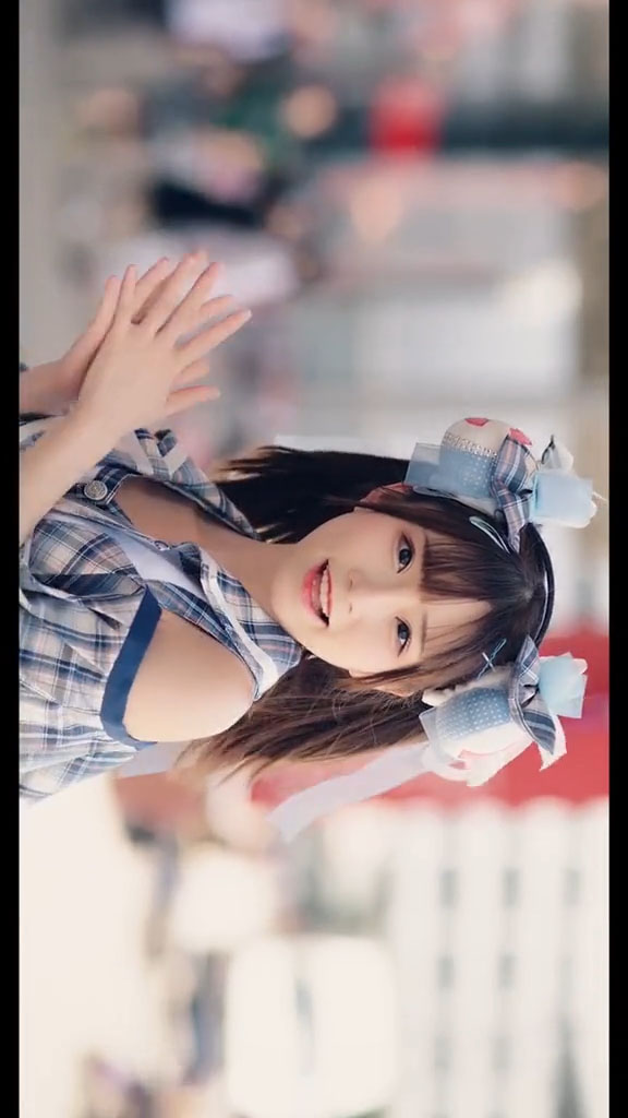 chinajoy展  美しい 少女  青いチェックのワンピース コスプレ衣装-4