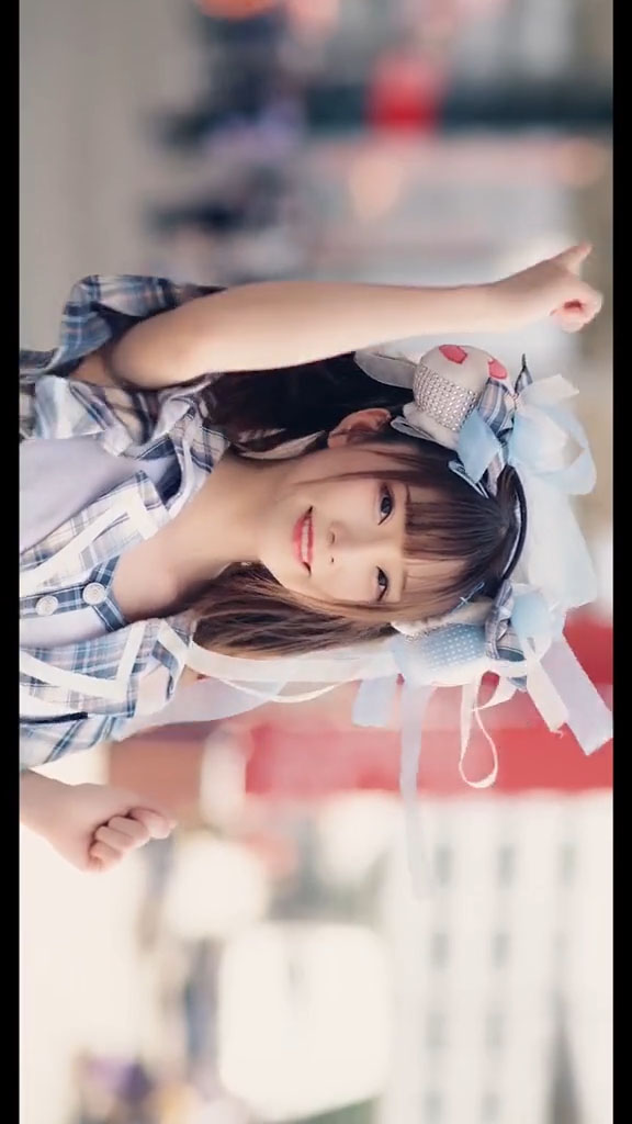 chinajoy展  美しい 少女  青いチェックのワンピース コスプレ衣装-5