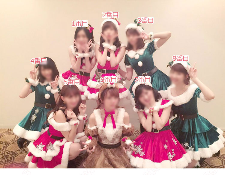 AKB48 2015FNS歌謡祭 飛天 「赤鼻のトナカイ」 クリスマス サンタ衣装 コスプレ衣装 アイドル衣装-1