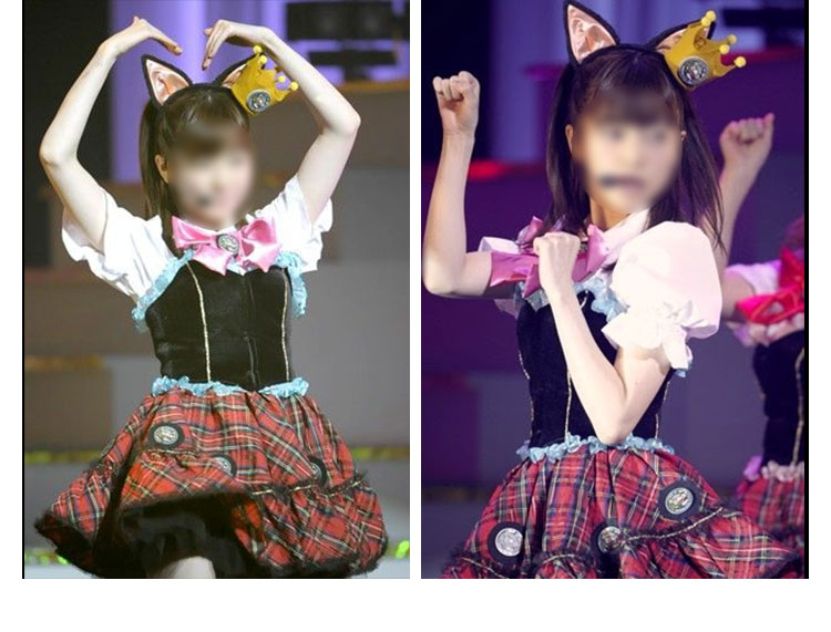 AKB48 ニャーKB48 妖怪ウォッチ 演出服 ライブ衣装 コスプレ衣装 アイドル衣装 制服-5