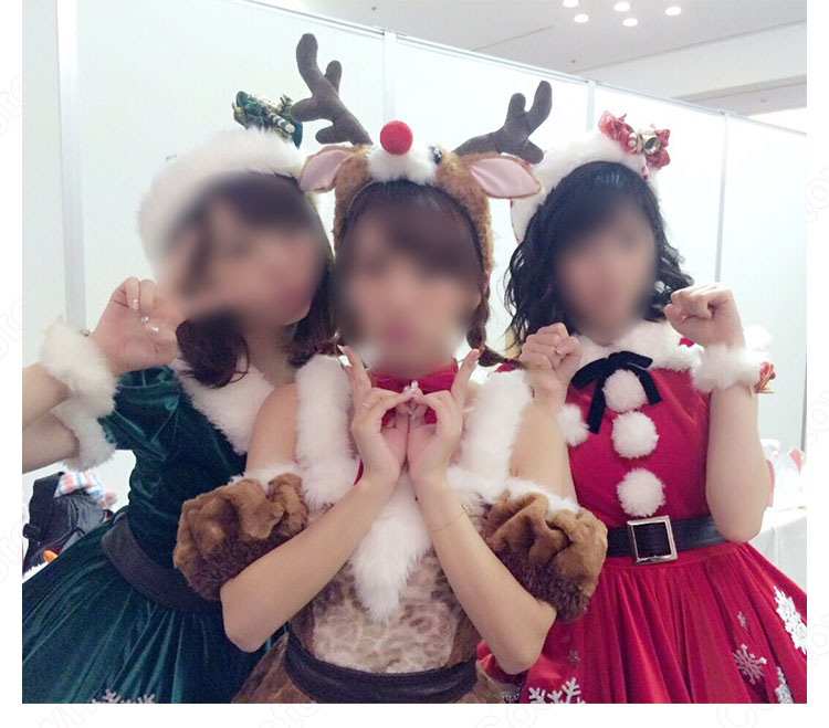 AKB48 2015FNS歌謡祭 飛天 「赤鼻のトナカイ」 クリスマス サンタ衣装 コスプレ衣装 アイドル衣装-3