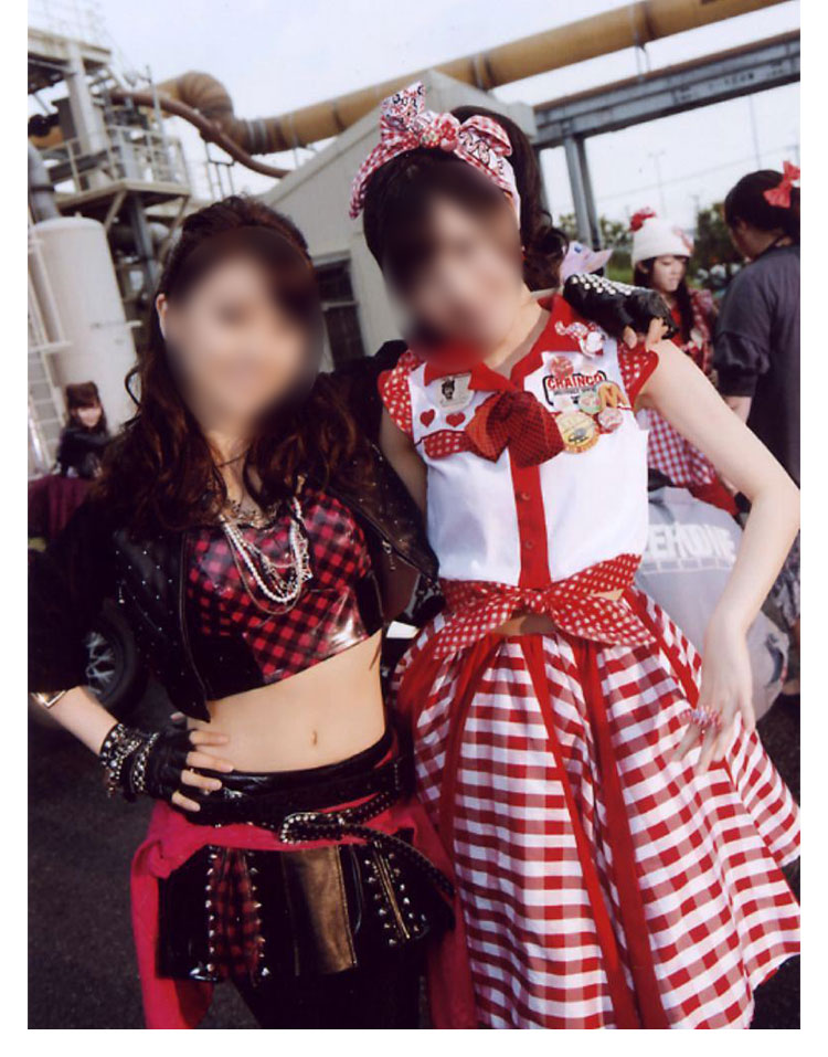 赤×白 ギンガムチェック アイドル 衣装-