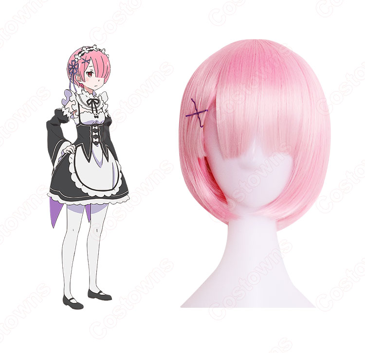 ラム(リゼロ) コスプレウィッグ 『Re:ゼロから始める異世界生活』の登場人物のコスプレウィッグ-2