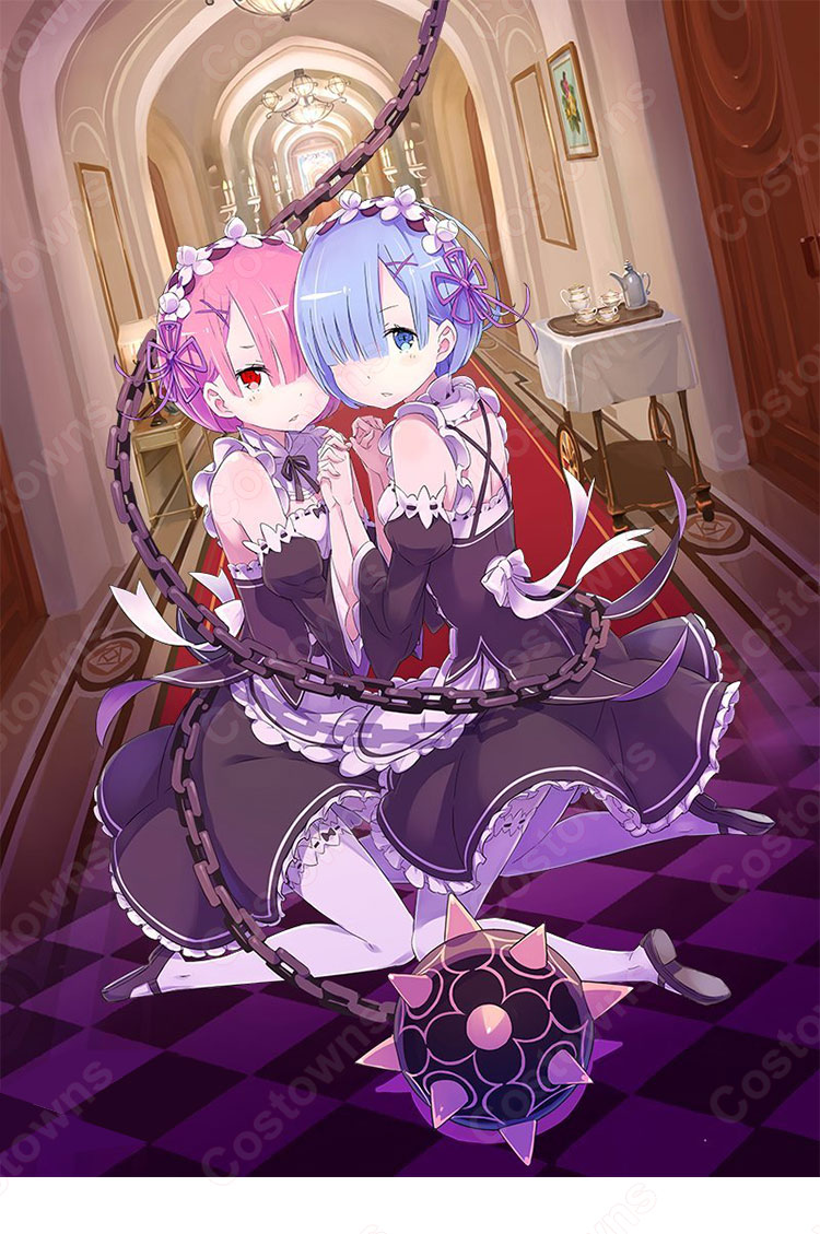 ラム(リゼロ) コスプレウィッグ 『Re:ゼロから始める異世界生活』の登場人物のコスプレウィッグ-1