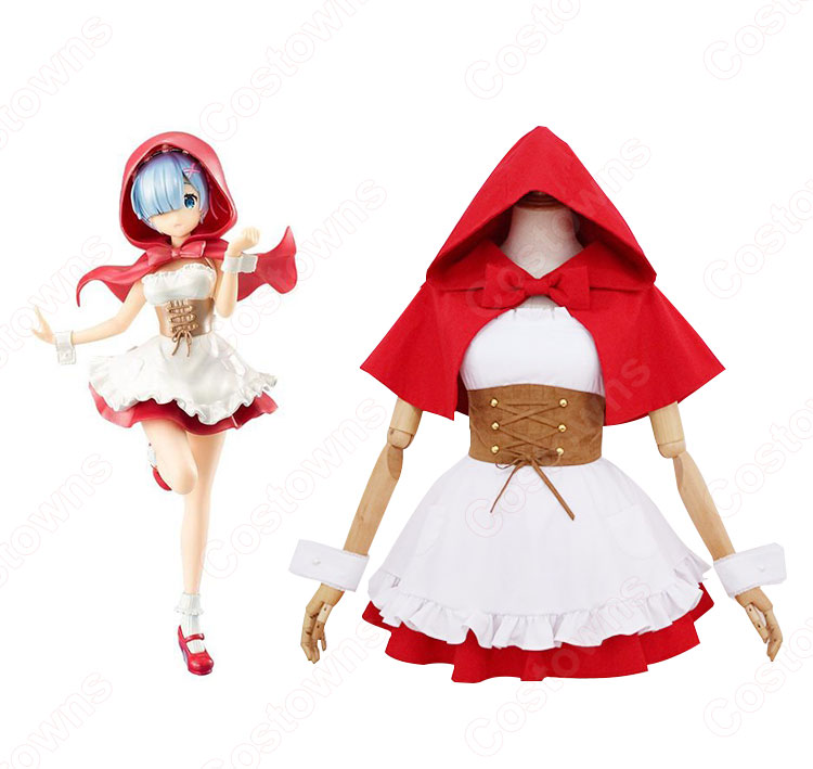 レム(りぜろのれむ) フード付き マント(赤) コスプレ衣装の通販 レム(りぜろのれむ) フード付き マント(赤) コスプレ衣装の通販