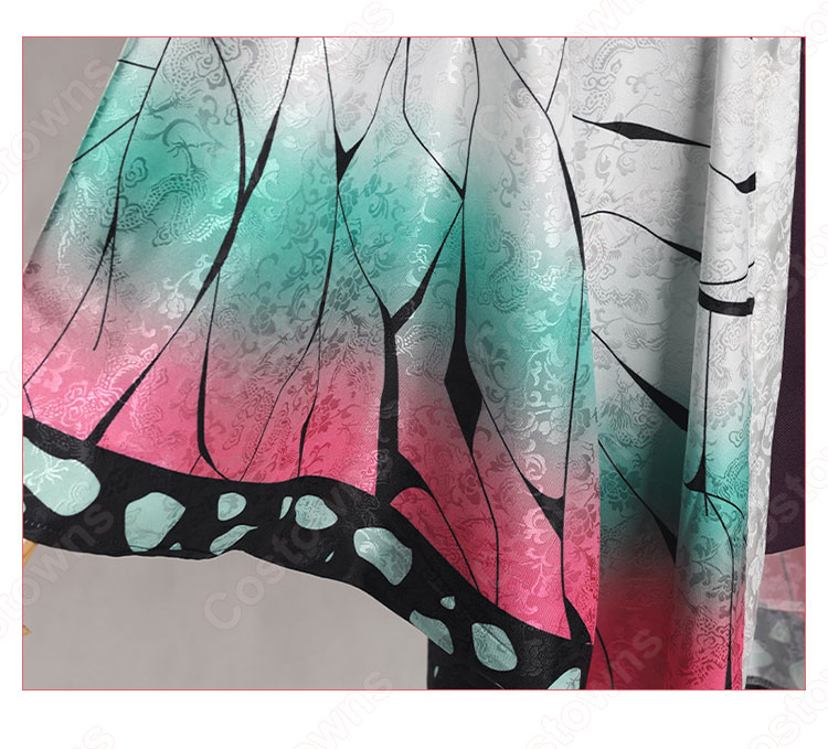 鬼殺隊・蟲柱 甘露寺蜜璃 (かんろじみつり) 羽織 コスプレ衣装 『鬼滅の刃』の登場人物の仮装 コスチューム-4