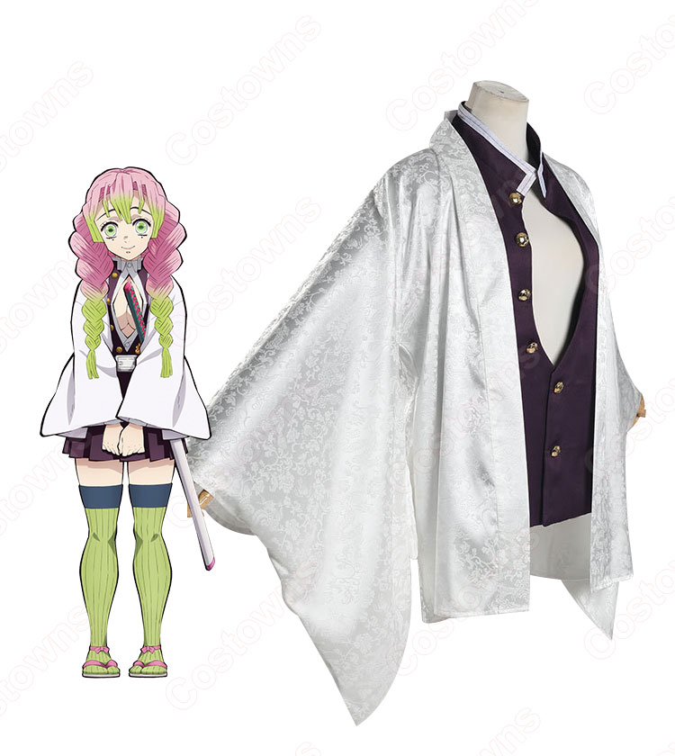 甘露寺蜜璃 (かんろじみつり) 羽織 コスプレ衣装 『鬼滅の刃』の登場人物の仮装 コスチューム-2