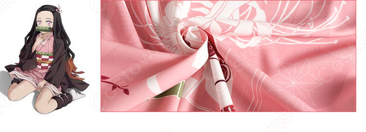 竈門禰豆子 (かまどねずこ) 羽織 コスプレ衣装 『鬼滅の刃』の登場人物の仮装 コスチューム-6