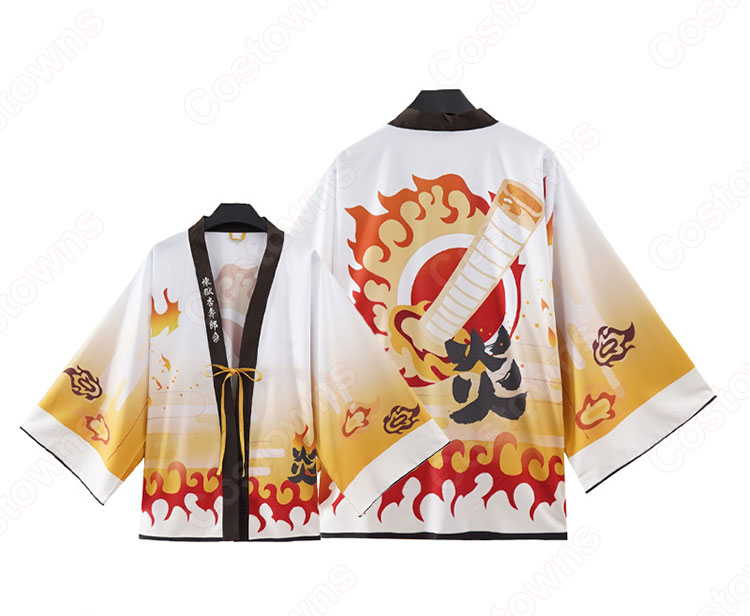 鬼殺隊の隊士・炎柱 煉獄杏寿郎 (れんごくきょうじゅろう) 羽織 コスプレ衣装 『鬼滅の刃』の登場人物の仮装 コスチューム-4