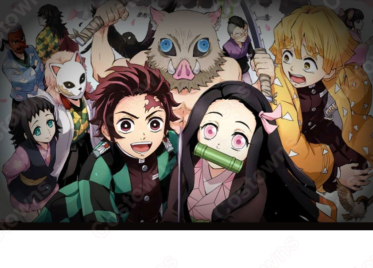 鬼殺隊の隊士・蛇柱 伊黒小芭内 (いぐろおばない) 羽織 コスプレ衣装 『鬼滅の刃』の登場人物の仮装 コスチューム-1