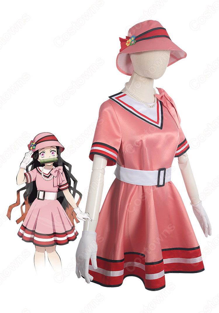 竈門禰豆子 (かまどねずこ) ドレス ステージ服 『鬼滅の刃・鬼滅の宴』の登場人物の仮装 コスチューム-4