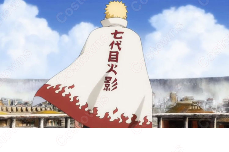 七代目火影 (ななだいめほかげ) 羽織 着物 マント コスプレ衣装 『NARUTO -ナルト-』の登場人物の仮装 コスチューム-1
