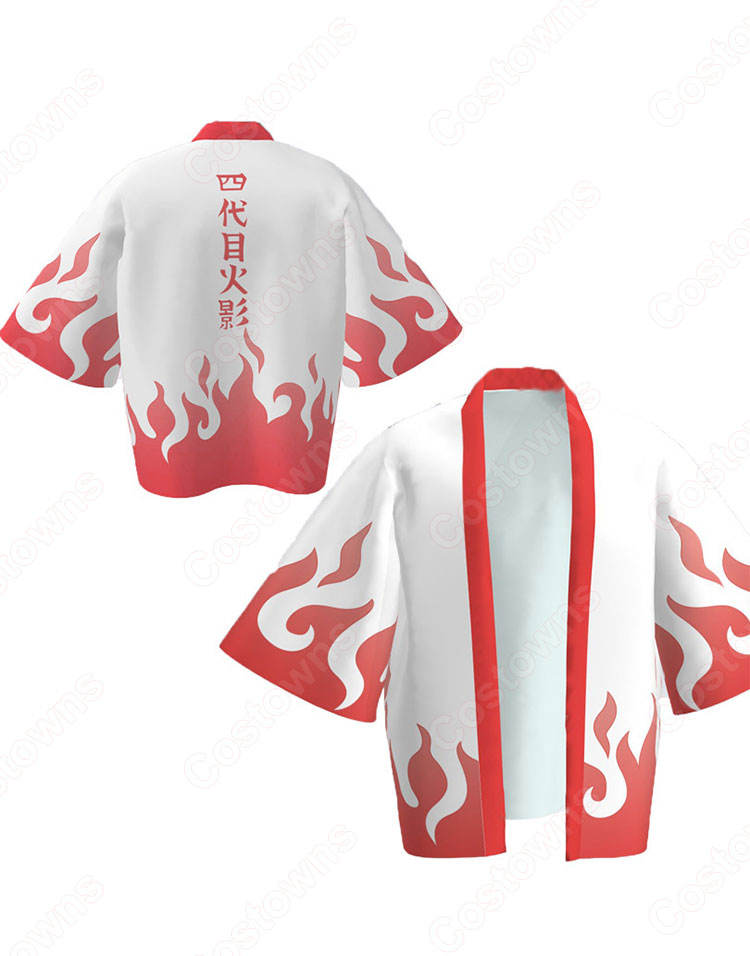 四代目火影 (よんだいめほかげ) 羽織 着物 マント コスプレ衣装 『NARUTO -ナルト-』の登場人物の仮装 コスチューム-2