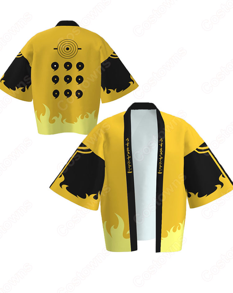 うずまきナルト (うずまきなると) 六道仙人モード 羽織 着物 マント コスプレ衣装 『NARUTO -ナルト-』の登場人物の仮装 コスチューム-2