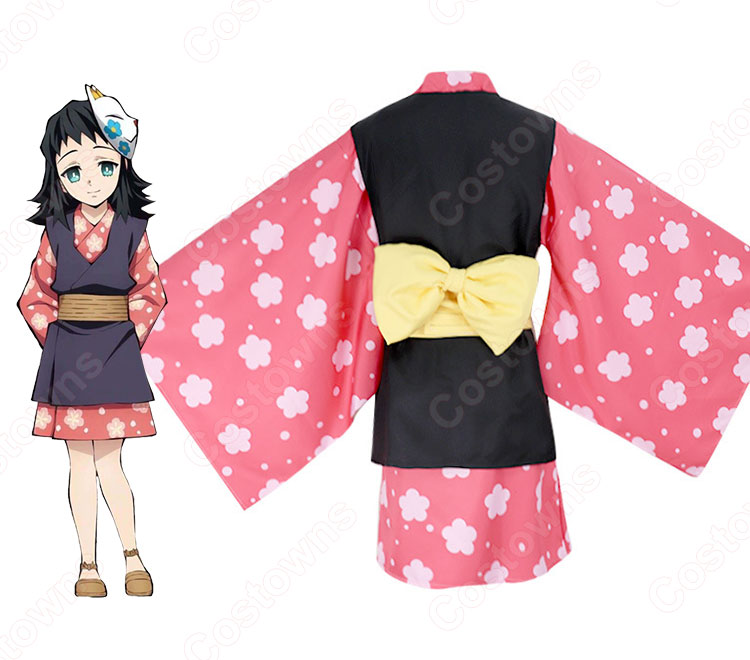 真菰 (まこも) 子供用 コスプレ衣装 『鬼滅の刃』の登場人物の変装 仮装 コスチューム-3