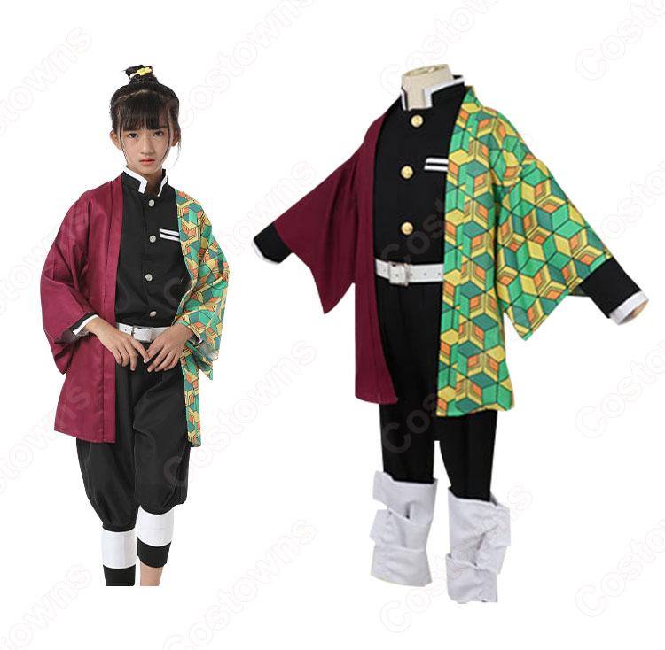 冨岡義勇 (とみおかぎゆう) 鬼殺隊隊服 子供用 コスプレ衣装 『鬼滅の刃』の登場人物の変装 仮装 コスチューム-3