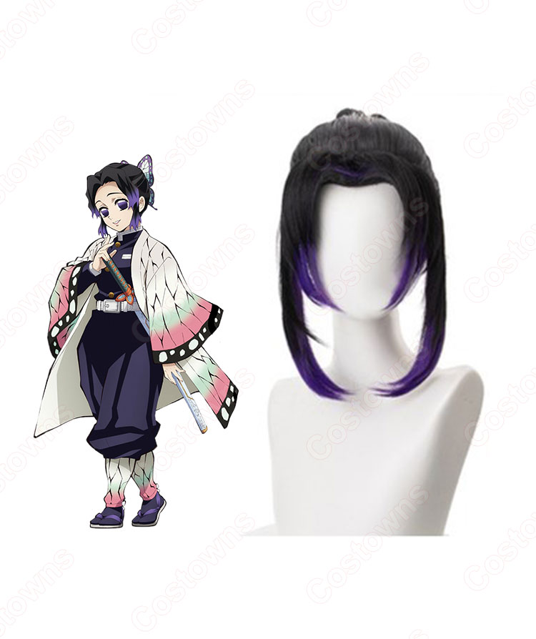 NEWモデル 鬼滅ノ刃 鬼滅の刃 +ウィッグ+髪 靴 コスプレ衣装+ 胡蝶しのぶ コスプレ衣装