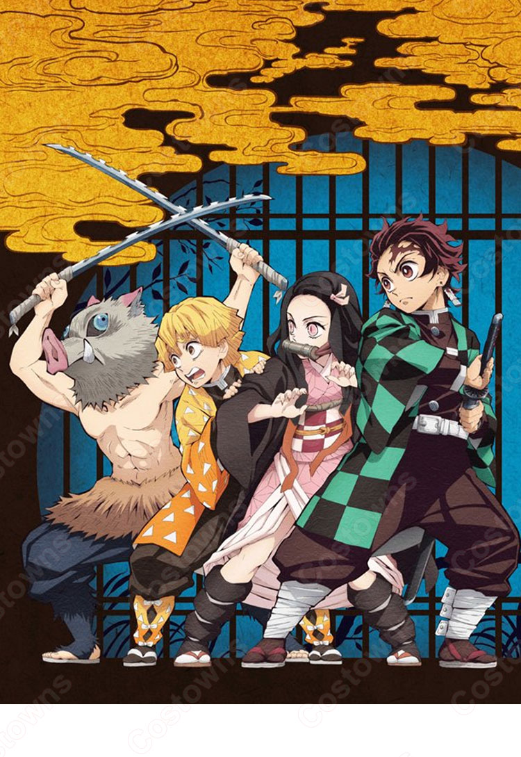 胡蝶しのぶ (こちょうしのぶ) 鬼殺隊隊服 子供用 コスプレ衣装 『鬼滅の刃』の登場人物の変装 仮装 コスチューム-1