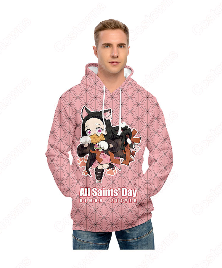 鬼滅の刃の登場人物 長袖 パーカー フーディー ハロウィン スポーツウェア-12