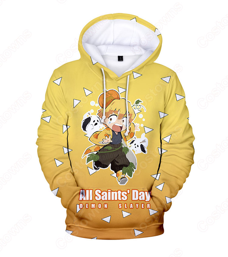 鬼滅の刃の登場人物 長袖 パーカー フーディー ハロウィン スポーツウェア-3