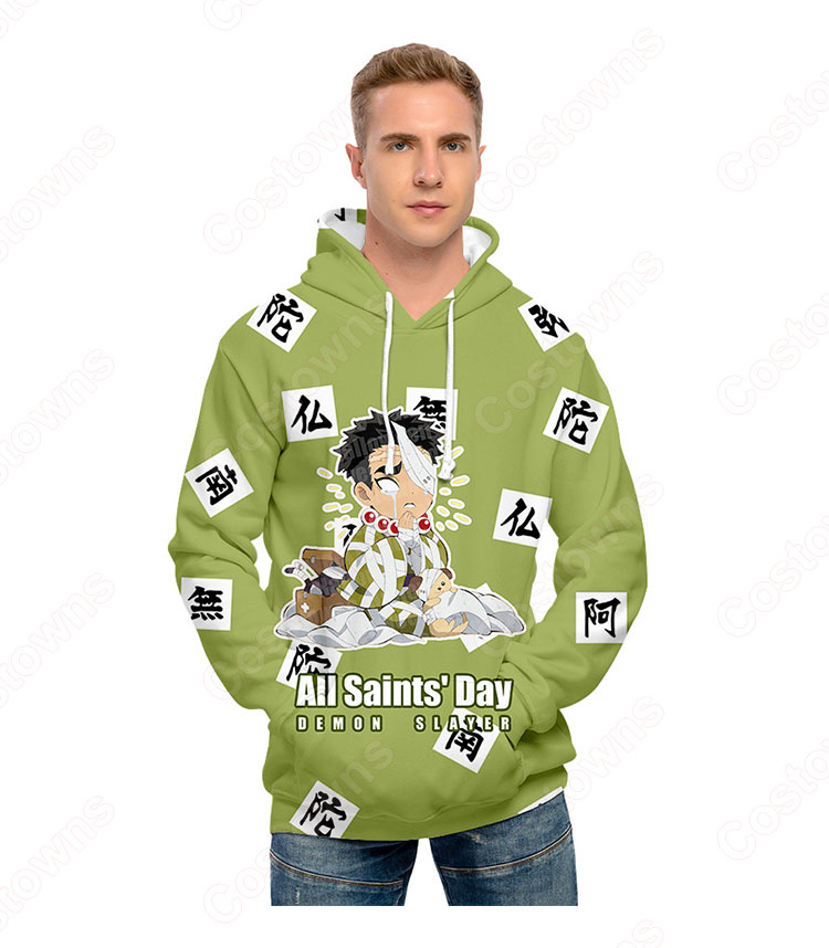 鬼滅の刃の登場人物 長袖 パーカー フーディー ハロウィン スポーツウェア-22