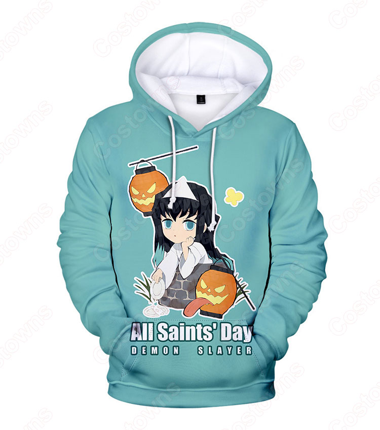鬼滅の刃の登場人物 長袖 パーカー フーディー ハロウィン スポーツウェア-29