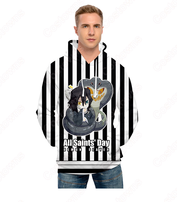 鬼滅の刃の登場人物 長袖 パーカー フーディー ハロウィン スポーツウェア-20