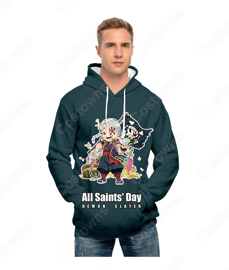 鬼滅の刃の登場人物 長袖 パーカー フーディー ハロウィン スポーツウェア-34