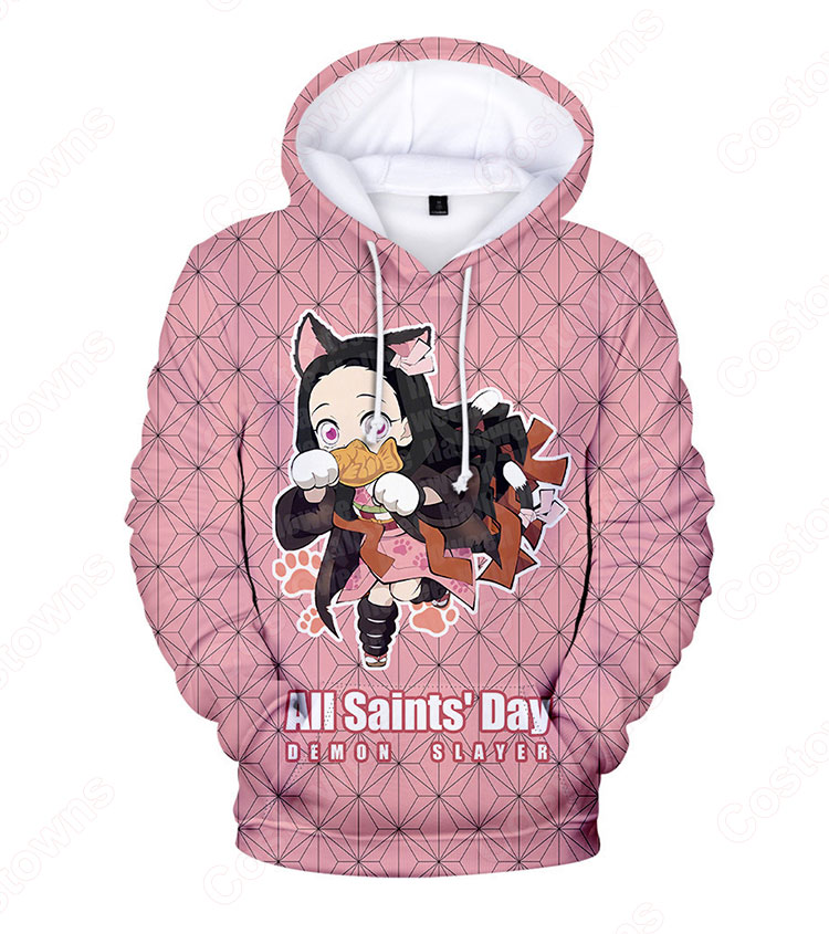 鬼滅の刃の登場人物 長袖 パーカー フーディー ハロウィン スポーツウェア-11