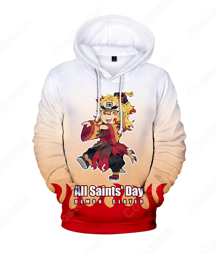 鬼滅の刃の登場人物 長袖 パーカー フーディー ハロウィン スポーツウェア-17