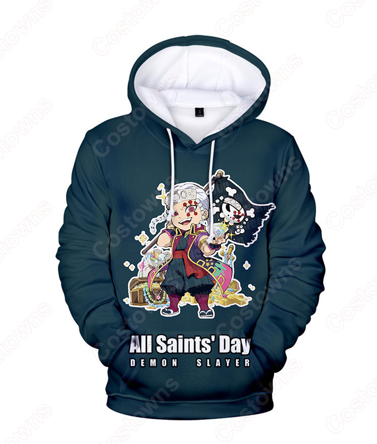 鬼滅の刃の登場人物 長袖 パーカー フーディー ハロウィン スポーツウェア-33