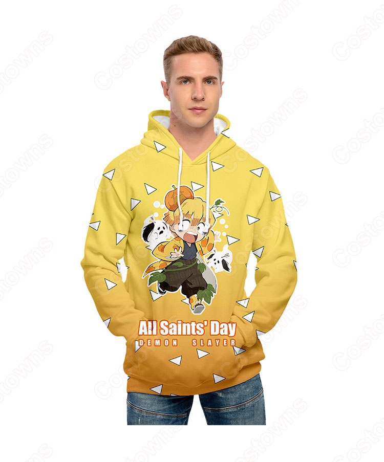 鬼滅の刃の登場人物 長袖 パーカー フーディー ハロウィン スポーツウェア-4