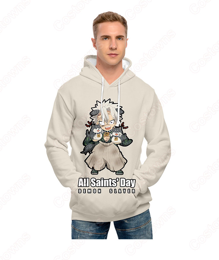 鬼滅の刃の登場人物 長袖 パーカー フーディー ハロウィン スポーツウェア-36