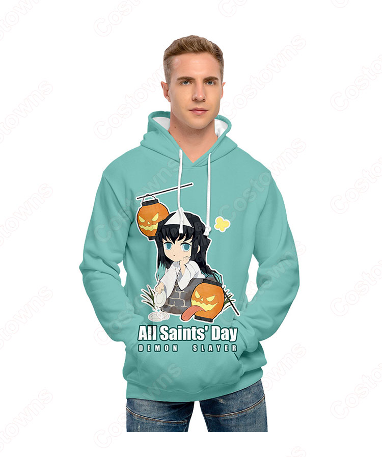 鬼滅の刃の登場人物 長袖 パーカー フーディー ハロウィン スポーツウェア-30