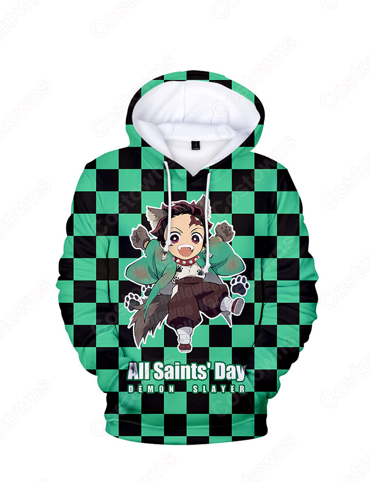 鬼滅の刃の登場人物 長袖 パーカー フーディー ハロウィン スポーツウェア-1